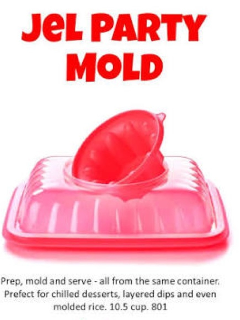 Tupperware Pink Jel Party Mold Set